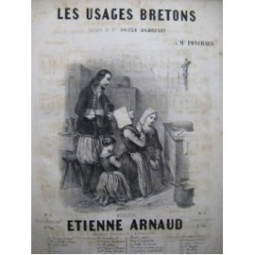 ARNAUD Etienne Les Usages Bretons Chant Piano ca1850