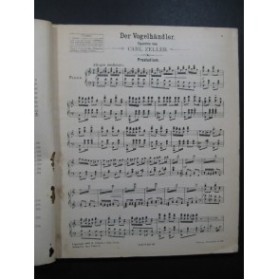 ZELLER Carl Der Vogelhänder Opérette Chant Piano 1891