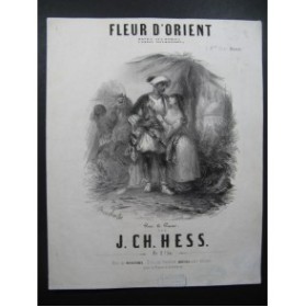 HESS J. Ch. Fleur d'Orient Polka-Mazurka Piano ca1855