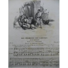LABARRE Théodore Les Pêcheurs des Lagunes Chant Piano ca1830