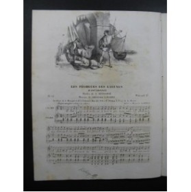 LABARRE Théodore Les Pêcheurs des Lagunes Chant Piano ca1830