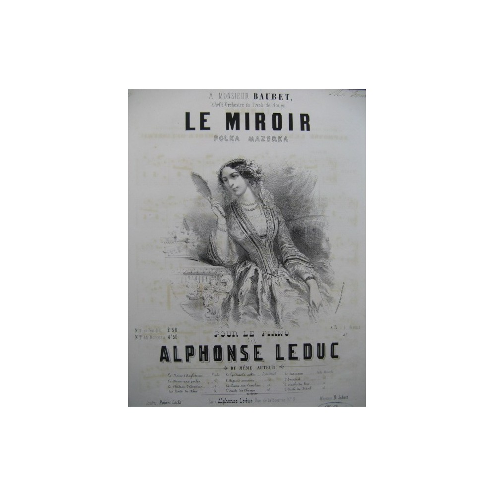 LEDUC Alphonse Le Miroir Piano ca1850