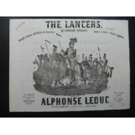 LEDUC Alphonse The Lancers Quadrille Piano 4 mains XIXe