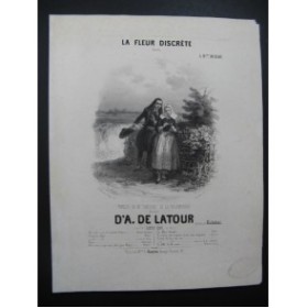 DE LATOUR Aristide La Fleur Discrète Chant Piano 1843