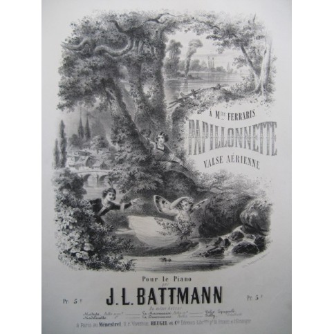 BATTMANN J. L. Papillonnette Piano ca1860