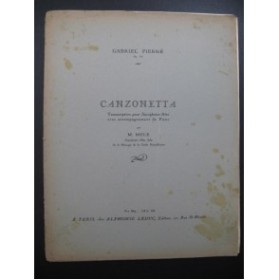 PIERNÉ Gabriel Canzonetta Piano Saxophone 1936
