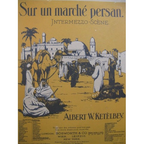 KETELBEY Albert W. Sur un marché persan Violon seul 1920