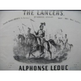 LEDUC Alphonse The Lancers Quadrille Danse Piano ca1853
