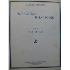 DUMONT Jacques Dobroudja Rhapsodie Violon Piano 1963