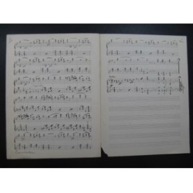 VATIN Henri La Femme Soldat Manuscrit Chant Piano 1908