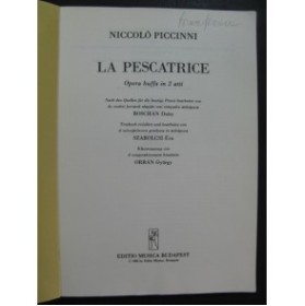 PICCINNI Niccolo La Pescatrice Opéra Chant Piano 1982