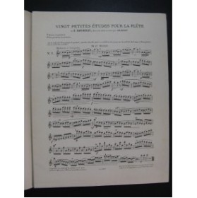 GARIBOLDI G. Vingt Petites Études Flûte 1952