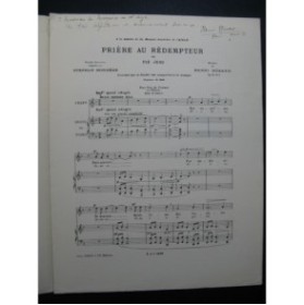 BÜSSER Henri Prière au Rédempteur Pie Jesu Dédicace Chant Orgue ou Piano 1899