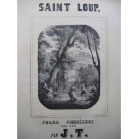 J. T. Saint Loup Polka Phocéenne Piano 4 mains XIXe