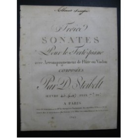 STEIBELT Daniel Trois Sonates op 45 Piano ca1800