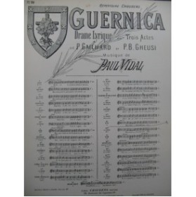 VIDAL Paul Guernica No 10 Chant Piano 1895