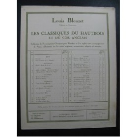 MOZART W. A. Quatuor en La Andante Hautbois Piano 1947