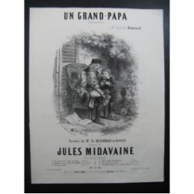 MIDAVAINE Jules Un Grand-Papa Chant Piano ca1852