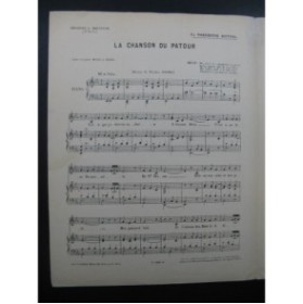 BOTREL Théodore La Chanson du Pâtour Chant et Piano ca1901