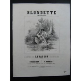 PARIZOT Victor Blondette Chant Piano ca1840