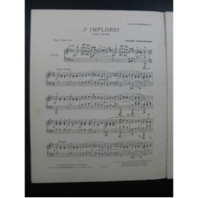 LERICHOMME Octave J'Implore Piano 1908