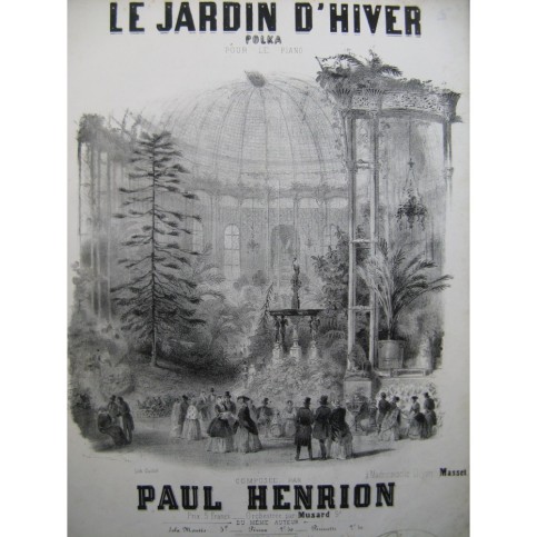HENRION Paul Le Jardin D'Hiver Piano ca1850