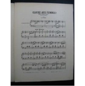 STROBL Heinrich Gloire aux Femmes Piano ca1894
