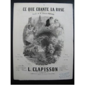 CLAPISSON Louis Ce que Chante la Rose Nanteuil Chant Piano ca1860