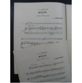 MILLET Albert Menuet Violon Piano 1885