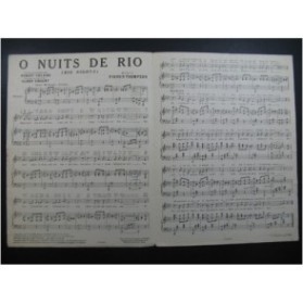 THOMPSON Fisher O Nuits de Rio Piano Chant 1928