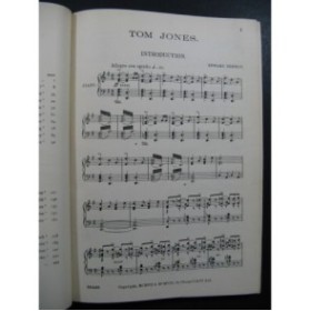 GERMAN Edward Tom Jones Opéra Chant Piano 1908