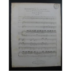 MOZART W. A. Cosi Fan Tutte Terzetto Chant Piano ca1820