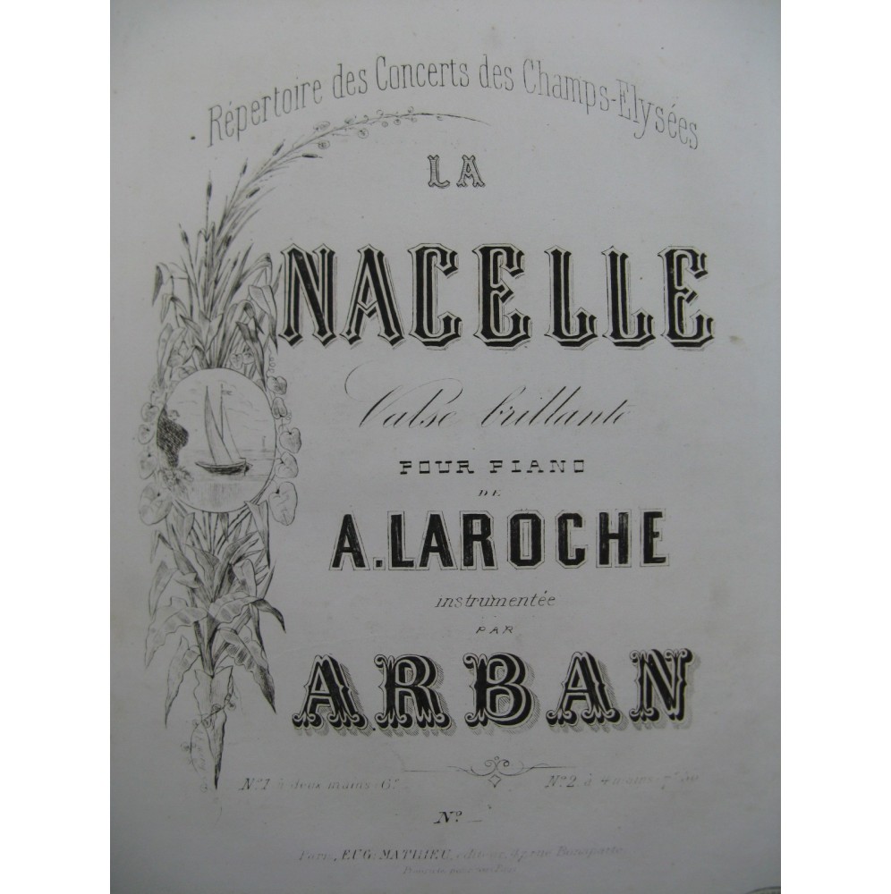 ARBAN La Nacelle Piano XIXe siècle