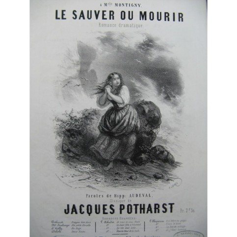 POTHARST Jacques Le Sauver ou Mourir Chant piano ca1840