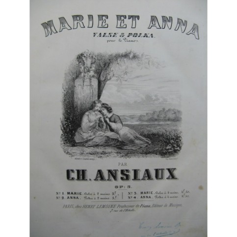 ANSIAUX Ch. Marie et Anna Piano ca1850