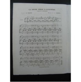 ABADIE Louis La Jeune Fille à l'Eventail Chant Piano ca1860