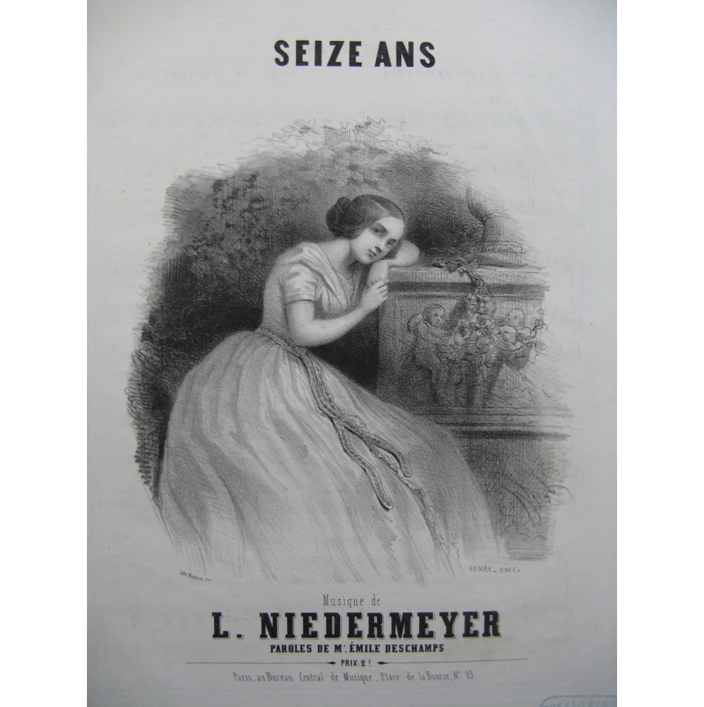NIEDERMEYER Louise Seize Ans Chant Piano ca1840