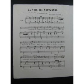 WEKERLIN J. B. La Voix des Montagnes Chant Piano ca1850