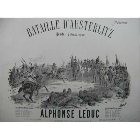 LEDUC Alphonse Bataille d'Austerlitz Piano XIXe siècle
