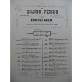 ADAM Adolphe Le Bijou Perdu No 10 Ronde Chant Piano XIXe