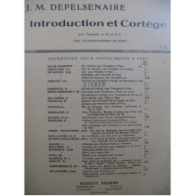 DEPELSENAIRE Jean-Marie Introduction et Cortège Trompette Piano 1958