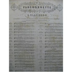 CLAPISSON Louis La Fanchonnette No 2 bis Romance Chant Piano XIXe