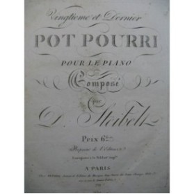 STEIBELT Daniel Pot Pourri No 20 pour Piano ca1805
