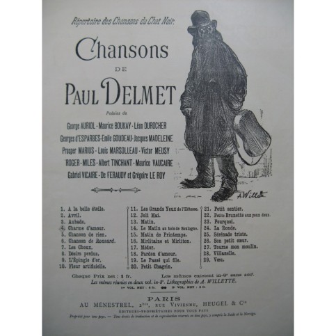 DELMET Paul Charme d'Amour Chant Piano 1898