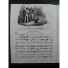 LHUILLIER Edmond L'Apprenti Aveugle Chant Piano ca1830