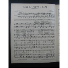 CIDALE André C'est la faute à papa Chant Piano 1922