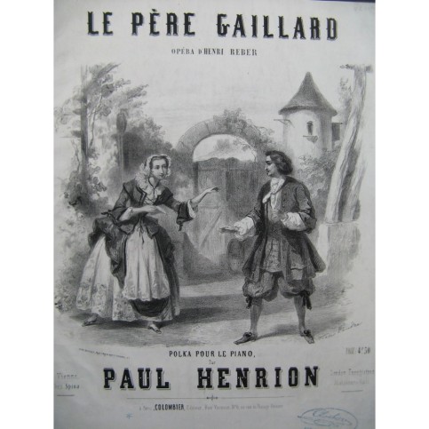 HENRION Paul Le Père Gaillard Piano ca1852