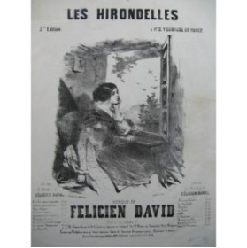 DAVID Félicien Les Hirondelles Nanteuil Piano Chant XIXe