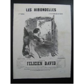 DAVID Félicien Les Hirondelles Nanteuil Piano Chant XIXe