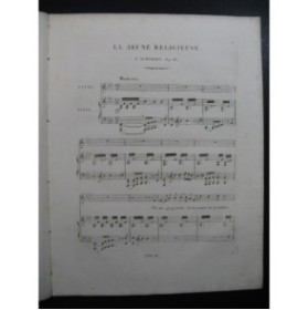 SCHUBERT Franz La jeune Religieuse Chant Piano ca1835